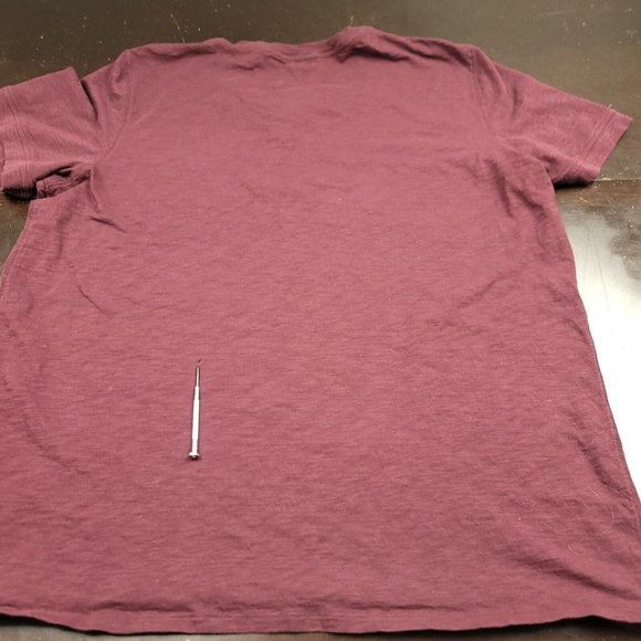 Vince Mens XXL Shirt Henley‎ Red Short Sleeve Casual Cotton 2XL - Issues - Picture 11 of 14